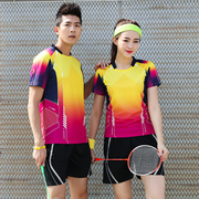 羽毛球服运动套装定制男女，短袖夏季透气球服乒乓球，网球短裤比赛服