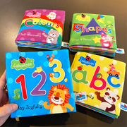 宝宝早教撕不烂布书 字母数字颜色形状学习启蒙益智布艺0-3岁玩具