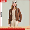 havva2024春季拉链卫衣，外套女短款连帽开衫，长袖上衣w3-1898