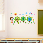辅导班托管班教室墙面装饰卫生角墙贴纸小学班级文化墙布置幼儿园