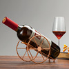 欧式金属红酒架摆件创意，客厅酒柜装饰葡萄酒，酒具铁艺酒瓶架