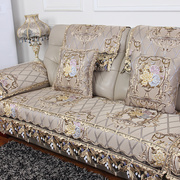 欧式沙发垫防滑皮沙发坐垫，四季通用冬季简约现代布艺，沙发套巾全包