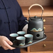远山日式提梁壶功夫茶具整套手绘陶瓷泡茶壶礼盒套装年会伴手