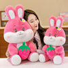 网红抱着草莓兔子公仔玩偶布娃娃儿童生日礼物送女友毛绒玩具抱枕