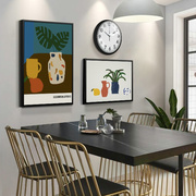 现代简约餐厅装饰画小清新饭厅，客厅背景墙面创意，壁画北欧高档挂画