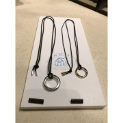 香港專櫃代購agnes b.925純銀戒指吊墜繩子毛衣鏈項鏈 18情人節禮