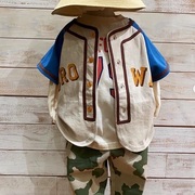 日本童装markeys男童短袖，t恤纯棉圆领，棒球衫90-170cm