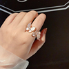 贝母蝴蝶戒指立体超仙轻奢食指指环女个性时尚小众设计感网红戒子