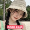 毛边渔夫帽女夏天ins日系遮阳防晒太阳帽遮脸韩版潮帽子女水桶帽