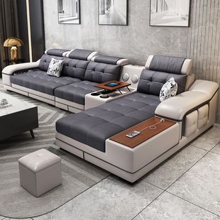 2024年猫爪布艺沙发客厅家用现代简约大小户型免洗科技布沙发
