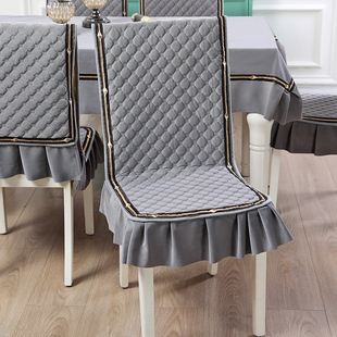 四季通用椅子套罩连体坐垫，餐桌布家用餐桌椅套，防滑餐椅垫椅子靠背