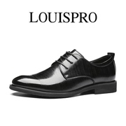 louispro男士正装商务尖头，皮鞋百搭轻奢高级感英伦风内增高皮鞋