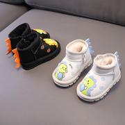 宝宝雪地靴冬季男女童小恐龙，加厚棉鞋0一1-2岁婴儿加绒保暖学步鞋