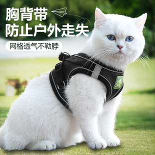 猫咪牵引绳防挣脱外出专用背心式，出门遛猫绳，自动伸缩背带舒适网红
