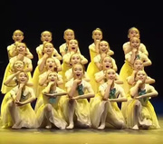 第十二届小荷风采我的未来不是梦演出服儿童，黄色蓬蓬裙舞蹈合唱服