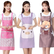 围裙双肩背带H肩带韩版公主女时尚卡通夏季薄防污厨房做饭