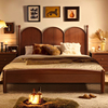 乡村美式实木床现代简约1.5米1.8法式复古双人大床家用主卧室家具