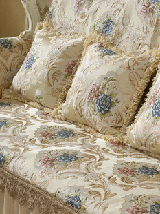 欧式沙发垫四季通用防滑布艺，客厅奢华真皮沙发坐垫，套罩全盖冬美式