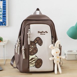 2024糖果兔子大容量学生书包，背包可爱学院风百搭旅游双肩包