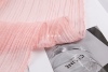 薄款半透明淡粉色竖条纹立体压皱褶皱丝麻天丝，布料服装diy面料