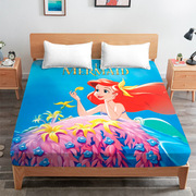 卡通童话公主美人鱼儿童床笠1.5米女孩卧室床上用品防滑床罩