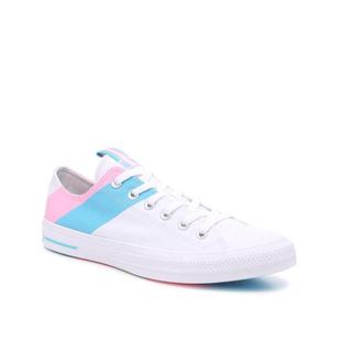 Converse/匡威男帆布鞋低帮彩色条纹系带板鞋白色475261