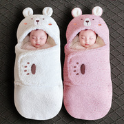 哈利兔包被婴儿初生秋冬季加厚款宝宝，外出新生的儿纯棉抱被睡袋