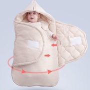 婴童睡袋婴儿包被秋冬加厚宝宝新生儿，外j出宝宝用品防踢被抱毯抱