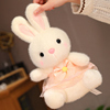 粉色兔子玩偶睡觉抱枕，穿裙子兔兔毛绒玩具，女孩布娃娃公仔儿童礼物