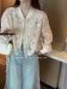 89095新中式国风蕾丝白色短外套女高级仙气上衣春棒球服夹克