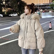 2-300斤胖mm大码女装连帽加厚棉衣棉服冬季韩版休闲保暖外套
