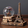 复古巴黎埃菲尔铁塔水晶球创意摆件，酒柜装饰品家居客厅桌面小摆设