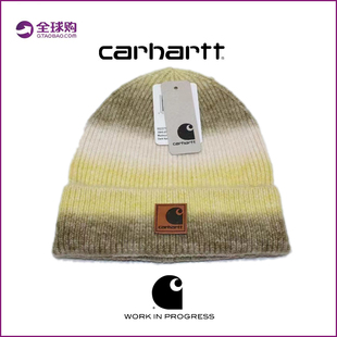 卡哈特Carhartt条纹渐变针织帽瓜皮帽保暖冷帽户外滑雪情侣毛线帽