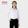 JTO九唐2023奔驰女士长袖白衬衫4S店销售V领女衬衣工服职业装