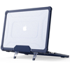 适用macbook air15保护套pro13英寸14寸m2m1 2023笔记本外壳苹果电脑壳软TPU包边带支架散热透明防摔送键盘膜