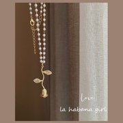 La Habana girl原创手工饰品《玫瑰庄园》系列纯铜镀真金项链