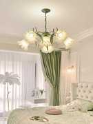 法式田园客厅吊灯创意网红铃兰花朵灯复古灯具餐厅卧室灯