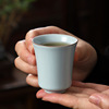 汝窑开片可养茶杯陶瓷主人杯，闻香品茗杯汝瓷功夫茶具单杯冰裂茶盏