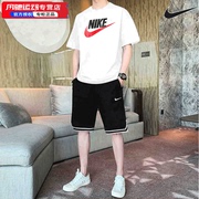 Nike耐克短袖短裤运动套装男跑步服春夏男士T恤五分裤套装
