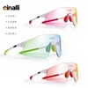 Cinalli骑行眼镜彩色变色镜片自行车太阳镜运动跑步全天候风镜23g