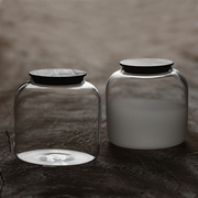 透明玻璃大号茶叶罐，茶仓密封储物罐存茶罐简约日式收纳罐功夫茶具
