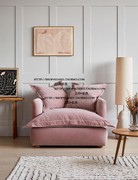 高端定制北欧轻奢美式法式实木捏边布艺单人双人三人位沙发家具
