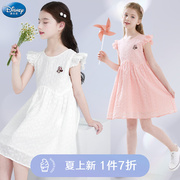 女童连衣裙2024夏装儿童白色，裙子薄款棉，布裙纯棉中大童公主裙