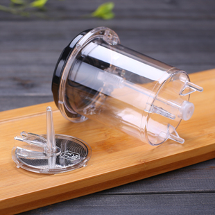 飘逸杯泡茶壶耐高温玻璃pc，透明内胆钢网，可拆洗过滤器茶道杯零配件