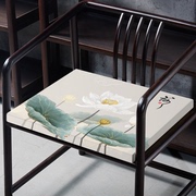 中式古典坐垫红木沙发，椅垫布艺棉麻海绵圈椅垫，太师椅防滑椅子座垫