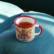 HOWstore 玖申XPACC苗族织绣搪瓷珐琅茶杯水杯牛奶咖啡杯创意