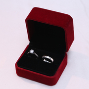 仿真钻戒情侣结婚一克拉对戒六爪简约活口戒指，婚礼仪式用的假道具