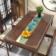 中式软玻璃餐桌垫PVC桌布防水防油透明茶几桌布实木桌垫保护垫子