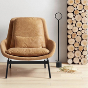 铁艺沙发椅北欧现代小户型客厅躺椅整装简约布艺休闲椅卧室单人椅