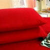 枕套一对装 单人大红色枕头套枕芯套枕头皮枕大号家用48x74cm纯色